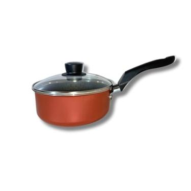 Imagem de Caçarola Panela 16 Cm Marcolar Antiaderente Remaza (Cereja/Preto disegno)