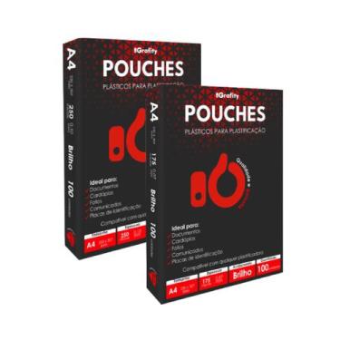 Imagem de Plastico Plastificação 200 Grafity 1 Cento A4 0,07mm 175 Micras e 1 Ce