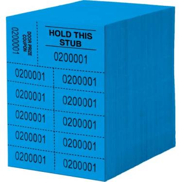 Imagem de Bilhetes de leilão - 500 folhas - 10 números por folha (azul)