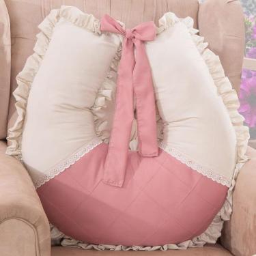Imagem de Almofada Amamentação para Bebê Luxo - Miguel Baby, Rosê