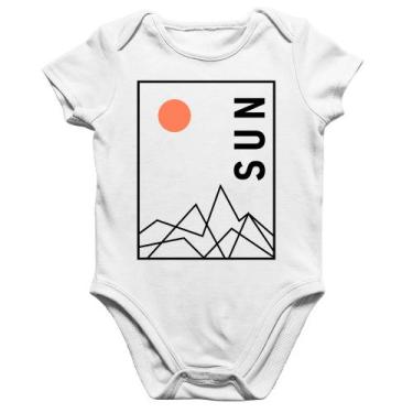 Imagem de Body Bebê Algodão Abstract Sun - Foca na Moda, Branco, G