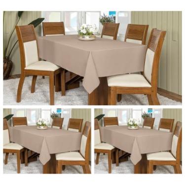 Imagem de Kit 3 Toalhas De Mesa Oxford Retangular 2,00x1,45m 6 Lugares - Actual 
