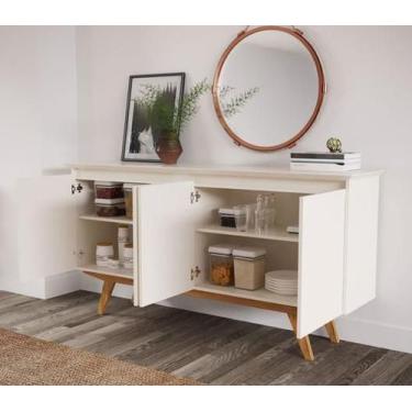 Imagem de Buffet aparador bancada martina 1,60 larg pérola - village móveis