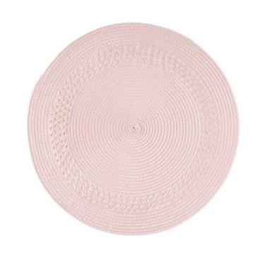 Imagem de Jogo americano Tressê redondo -  Rosa Chá - Copa & Cia