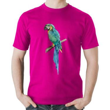 Imagem de Camiseta Algodão Arara Azul - Foca na Moda, Rosa, P