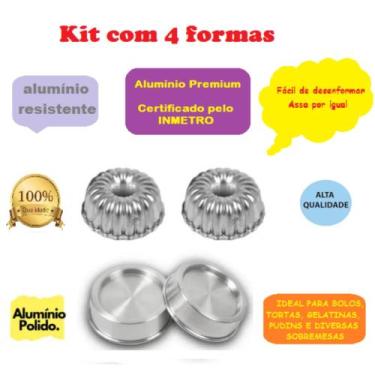 Imagem de Kit Com 2 Forma Suíça Gomada e 2 Forma Ballerine Redonda Para Bolos De