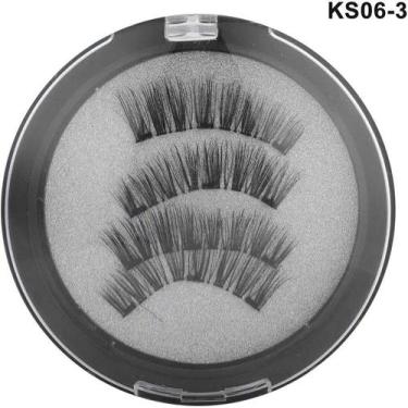 Imagem de Reutilizável moda cílios postiços magnéticos livres de cola, luz olho 