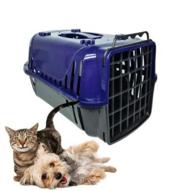 Imagem de Caixa de Transporte Pet Animais Nº 1 Pequena Cachorro / Gato - Menplas