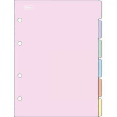 Imagem de Divisórias Arg Coleg Pastel c/ 6 - Tilibra