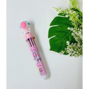 Imagem de Caneta Fofa Esferográfica 10 Cores Austrounauta Papelaria Escola Escri