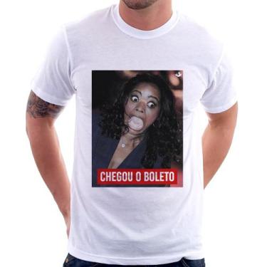 Imagem de Camiseta Chegou o boleto - Foca na Moda, Branco, M