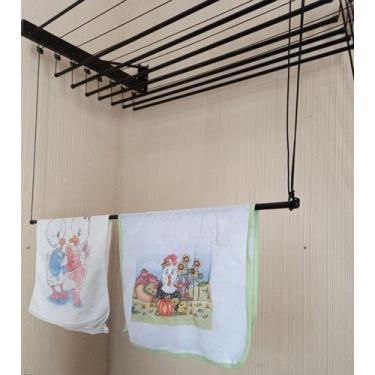 Imagem de Varal de parede individual com 12 varetas em alumínio - Varais Store, 