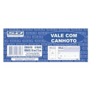 Imagem de Vale Com Canhoto 100 Folhas São Domingos