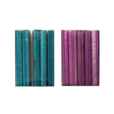 Imagem de Grampo Colorido 26/6 Galvanizado 1000 Unidades BRW  Unidade/Kit, AZUL 