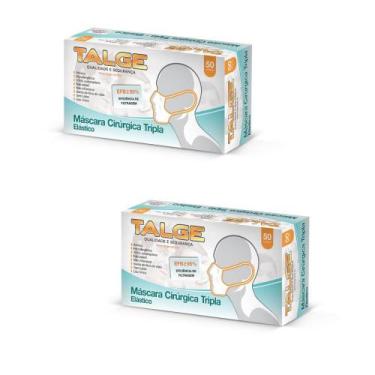 Imagem de Kit 2cx Máscara Cirúrgica Descartável Tripla Proteção 100UN - Talge