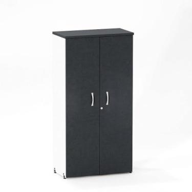 Imagem de Armario Alto 02 Portas P25 Pandin 1,60 M Grafito e Branco
