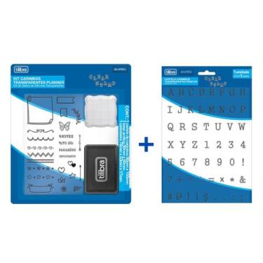 Imagem de Kit de Carimbos Cartela Transparente Alfabeto + Planner - Tilibra