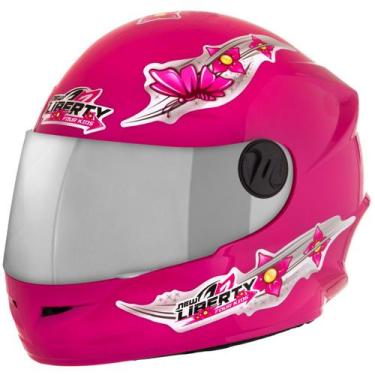 Imagem de Capacete Feminino Infantil Fechado Liberty Four Kids For Girls Viseira