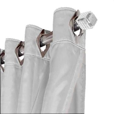 Imagem de cortina para varão em tecido blackout Bia 6,70 x 2,50 branco - Bravin 