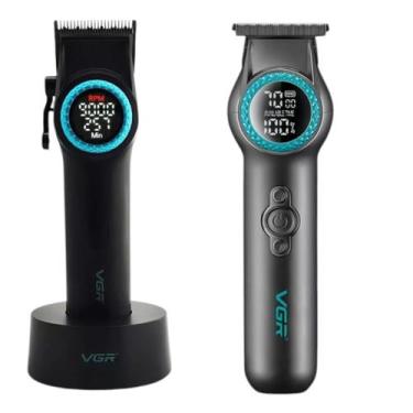 Imagem de Kit 2 Máquina Corte V001 Base + Acabamento V990 Vgr Barbeiro Barbearia