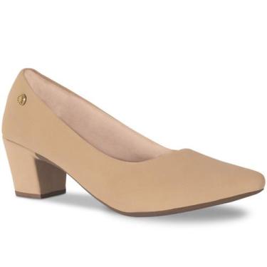 Imagem de Sapato Scarpin Feminino Confort Nobuck Salto Baixo A2.14 - Takata, Amê