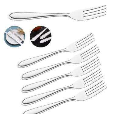Imagem de Jogo Garfo de Mesa Inox 24 Peças Hotel Pizzaria Restaurante - Losan