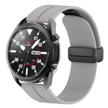 Imagem de Pulseira de Silicone magnética Compativel com Galaxy watch 3 45mm Venu