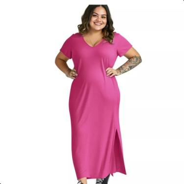 Imagem de Vestido Feminino Midi Longo Verão com Fenda e Bolsos - Contramão SP, P