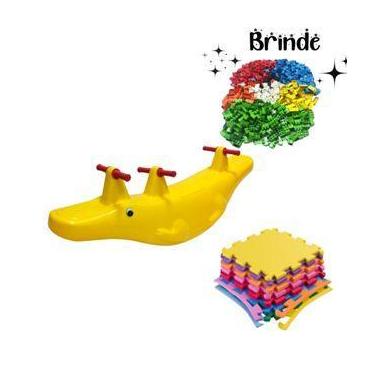 Imagem de Playground Crocodilo Tatames 50x50  100 Multiblocos Inclusos - Valenti