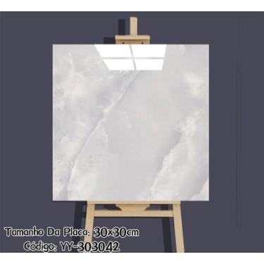 Imagem de Kit 20 Peças Placa papel de parede 3D marmore autocolante adesivo 30cm