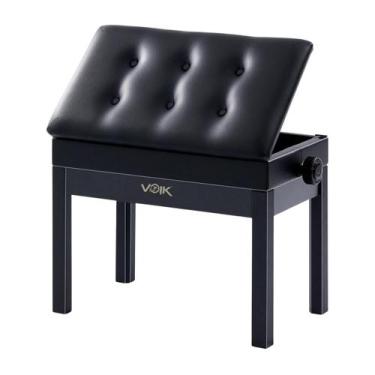 Imagem de Banco Para Piano Voik BP2200 Preto Regulável Suporta 160kg