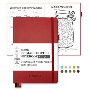 Imagem de Caderno Dot Grid Journal SIMSIMY com Agenda Semanal e Mensal