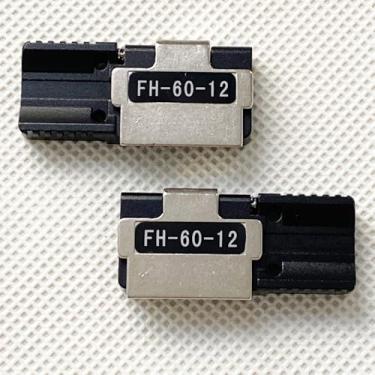 Imagem de Suporte de fibra FH-60-12 para Fujikura Ribbon Fiber Fusion Splicer FSM-11R/17R FSM-50R/60R/70R para fita de 12 núcleos braçadeira de fibra 1 par