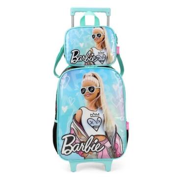 Imagem de Kit Mochila De Rodinhas Lancheira Luxcel Barbie