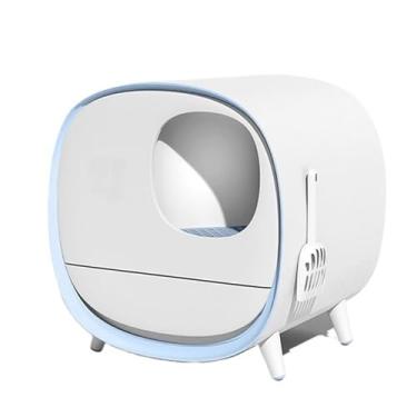 Imagem de Caixa de areia para gatos de alta qualidade com colher e pá - Fácil de limpar e manter - Compatível com todas as raças de gatos(44.6x49.5x53cm-01)