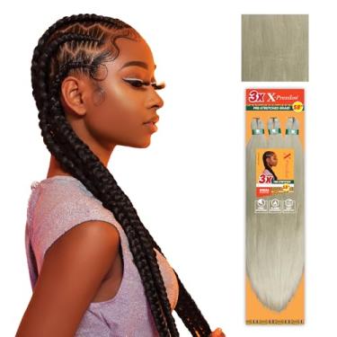 Imagem de Sensationnel Xpression prestretched braiding hair - 3x xpression 58inch kanekalon fiber flame retardant smooth yaki braid - 3x x-pression 58 inch (1 pack, PEBBLE)