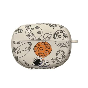 Imagem de Capa para fones de ouvido Bose ultra aberta (versão 2024), capa de fone de ouvido com design de astronauta de astronauta fofo para fones de ouvido sem fio Bose com gancho (branco)
