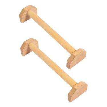 Imagem de Aymzbd 2 peças barras de flexão de fitness pranchas portáteis calistenia paralelos de madeira push up stands para casa exercício das mulheres dos homens, Xl
