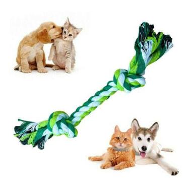 Imagem de Brinquedo Pet Para Cães Cachorros Osso De Corda Mordedor Interativo Pe