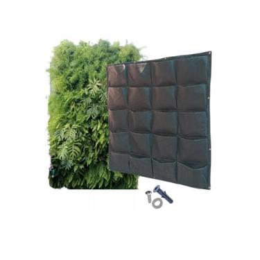 Imagem de Suporte para Samambaia Jardim Vertical Natural com bolsos 1x1 metro - 