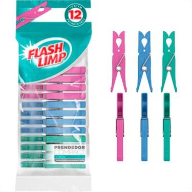 Imagem de Prendedor Compact C/12 Flash-6858 - FLASH LIMP