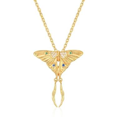 Imagem de BENEIGE Colar com pingente para mulheres, ouro 18 quilates, zircônia cúbica, constelação, medalhão de retrato de animal, colares retrô, Banhado a ouro, Zircônia cúbica