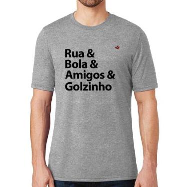 Imagem de Camiseta Rua & Bola & Amigos & Golzinho - Foca na Moda, Cinza, GG