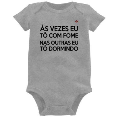 Imagem de Body Bebê Às vezes eu tô com fome, nas outras eu tô dormindo - Foca na