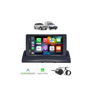 Imagem de Kit Multimídia Uno Mille Fiorino 94 a 2013 Mold Preta 7 Pol CarPlay AndroidAuto - FirstOption 8100