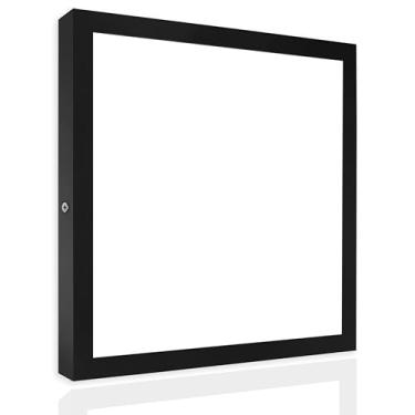 Imagem de Painel Sobrepor Led 40w 40x40 Quadrado Preto Branco Frio