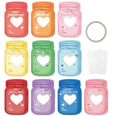 Imagem de Conjunto de Cartões Em Forma de Jarra de 30pcs, Sacos de Plástico Fita de Dupla Face 10 Cores Vibrantes Exclusivas Incentivar a Criatividade Cartões de Presentes Divertidos para