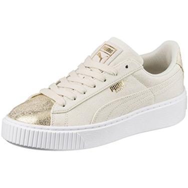Imagem de PUMA Tênis unissex de lona com plataforma de basquete, Equipe Birch-Puma - ouro, 9