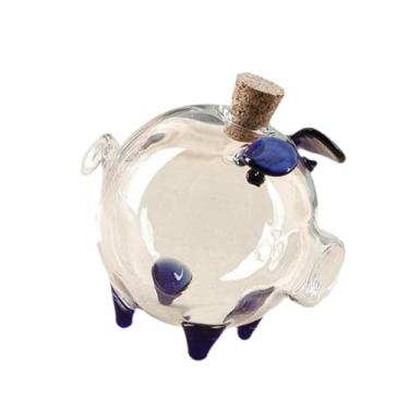 Imagem de XLWLLNJ Cofrinho de Plástico Transparente para Armazenamento de Moedas E Notas, azul, Tamanho real