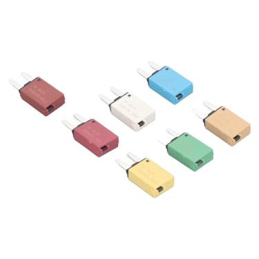 Imagem de Kit de Disjuntor de Fusível Resetável, 7pcs 5a 7.5a 10a 15a 20a 25a 30a Inserção de Inserção Manual Redefinir Protetor de Fusível de Lâmina Com Proteção de Sobrecorrente para